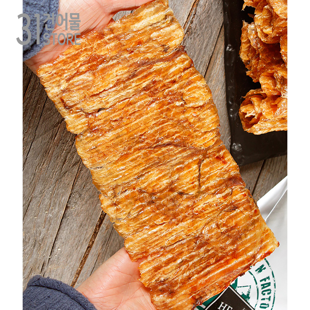 (롤링직화) 직접 구운 아귀포 장줄 1장 (HACCP, 구이특허 로스팅&롤링 기술)