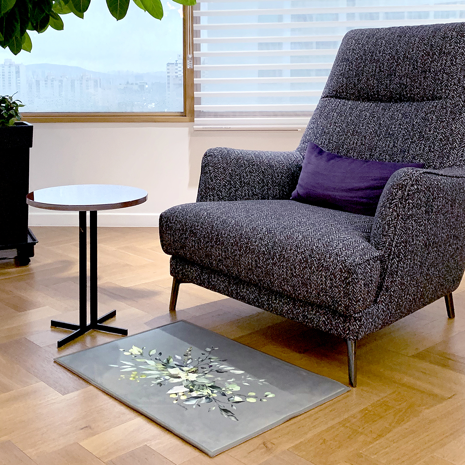 초극세사 그리너리부케 발매트 엘라다이닝 주방매트 욕실매트 - 상세 이미지 2