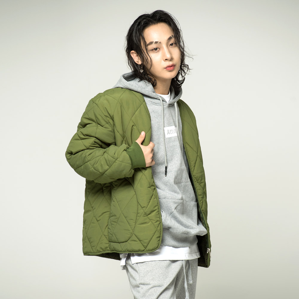 남여공용 기모 퀄팅 보아털 깔깔이 점퍼 2color (S-2XL) - 상세 이미지 2