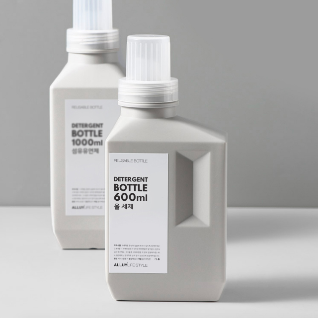 세제소분용기 세탁 세제통 공병 화이트 세탁세제 400ml 이미지 6