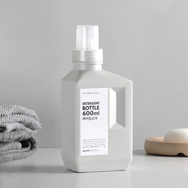 세제소분용기 세탁 세제통 공병 화이트 세탁세제 400ml - 상세 이미지 5