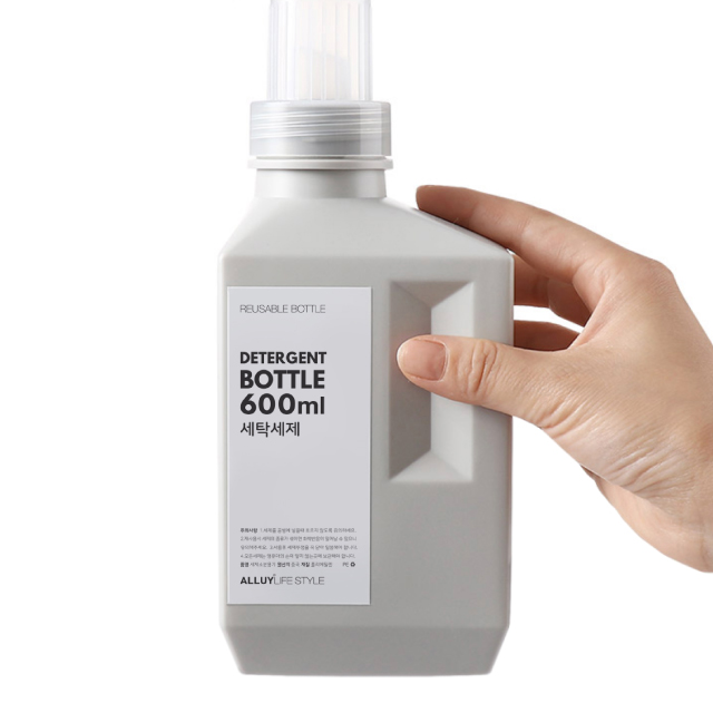 세제소분용기 세탁 세제통 공병 화이트 세탁세제 400ml - 상세 이미지 4