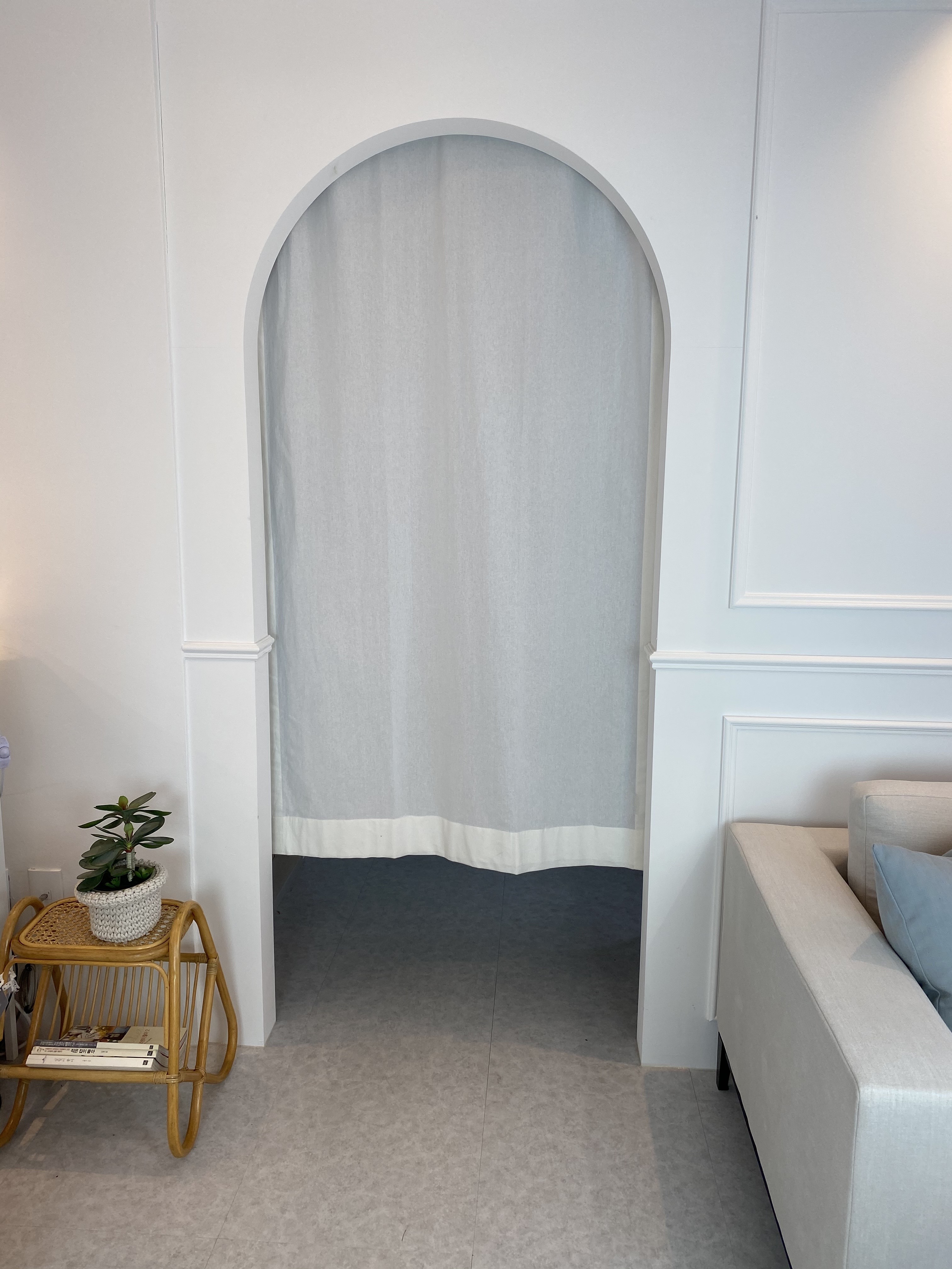 코지앳홈샵 광목커튼 가리개 창문 주방 베란다 피팅룸 다용도 가림막커튼