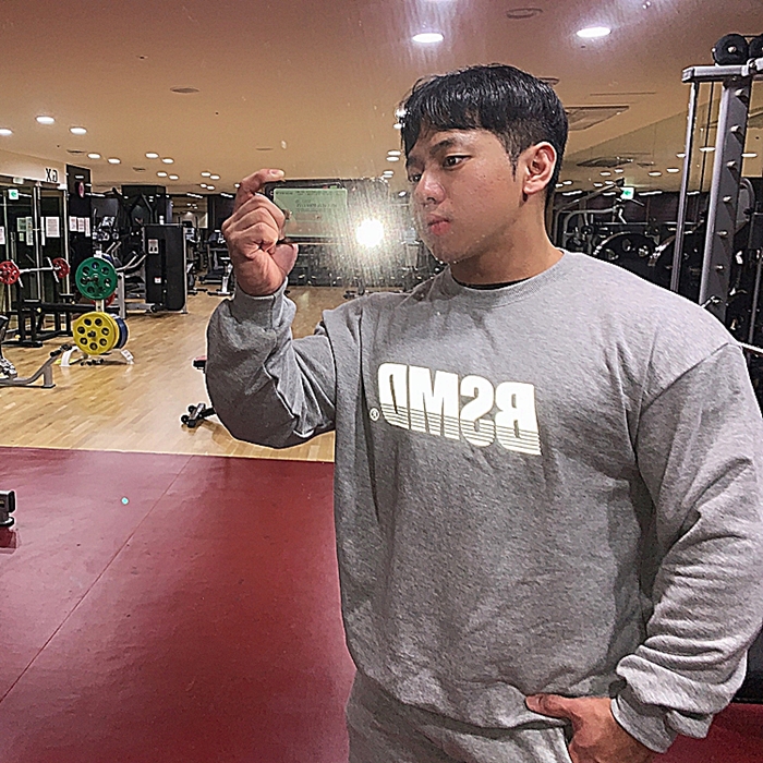 비스트모드 스카치로고 맨투맨 헬스 오버핏 짐웨어 긴팔 티셔츠 그레이 BSMD - 상세 이미지 4