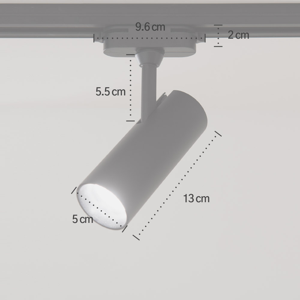 LED 샤토 COB 레일조명 블랙 20W 주백색 이미지 6