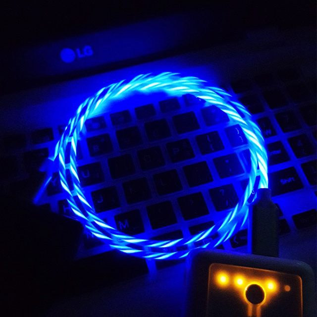 반짝반짝 케이블 고속 충전 발광 USB LED C타입 충전선 - 상세 이미지 2