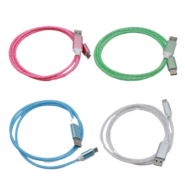 반짝반짝 케이블 고속 충전 발광 USB LED C타입 충전선 - 상세 이미지 4
