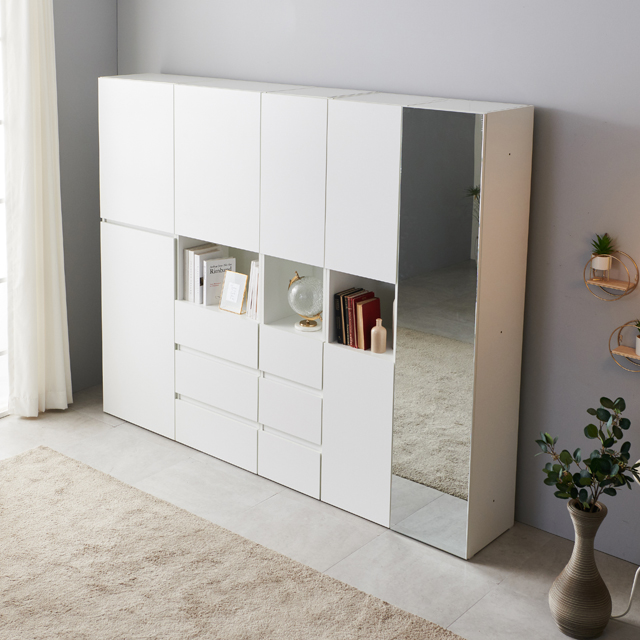 모노 월플렉스 시스템 400수납장 거실 베란다 다용도 틈새 장식장 오픈수납장