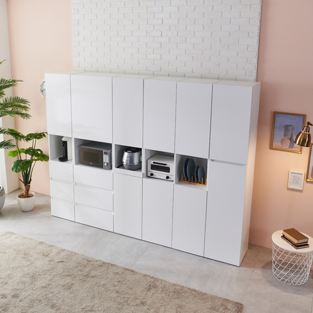 모노 월플렉스 시스템 300주방수납장 키큰 냉장고장 틈새수납장 홈카페 렌지대 밥솥장