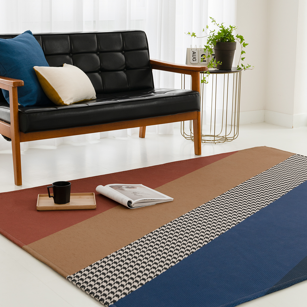 먼지없는 워셔블 사계절 거실 북유럽 방수 러그 200x145