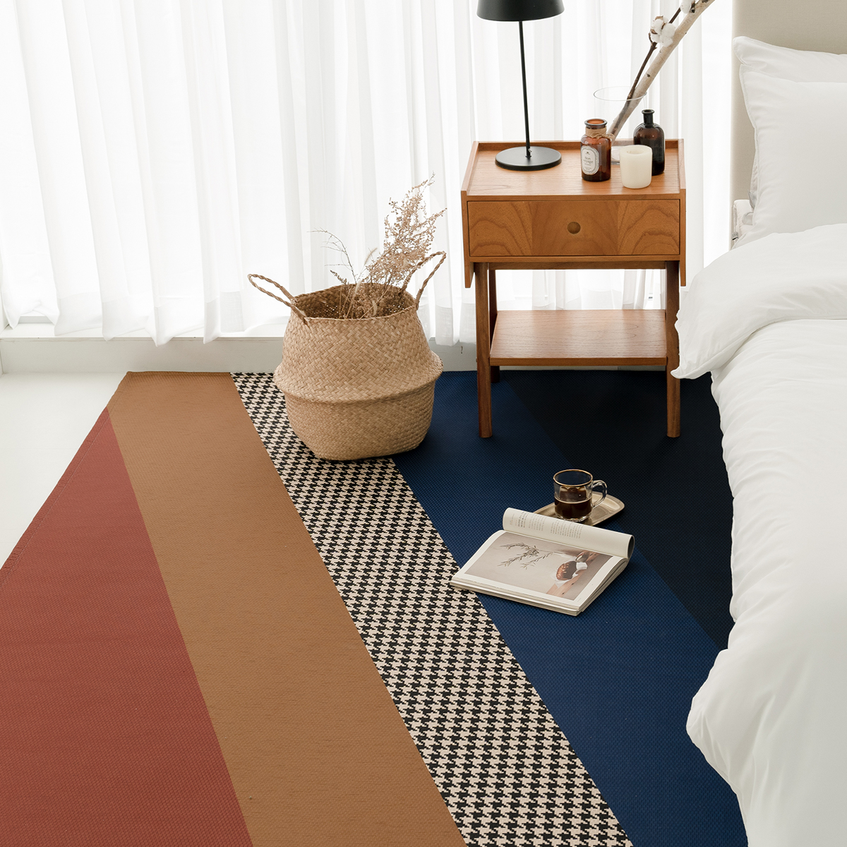 먼지없는 워셔블 사계절 거실 북유럽 방수 러그 200x145