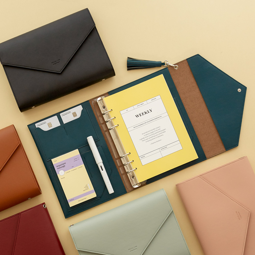 [각인가능] 클러치 6공 가죽 다이어리 커버 - A5