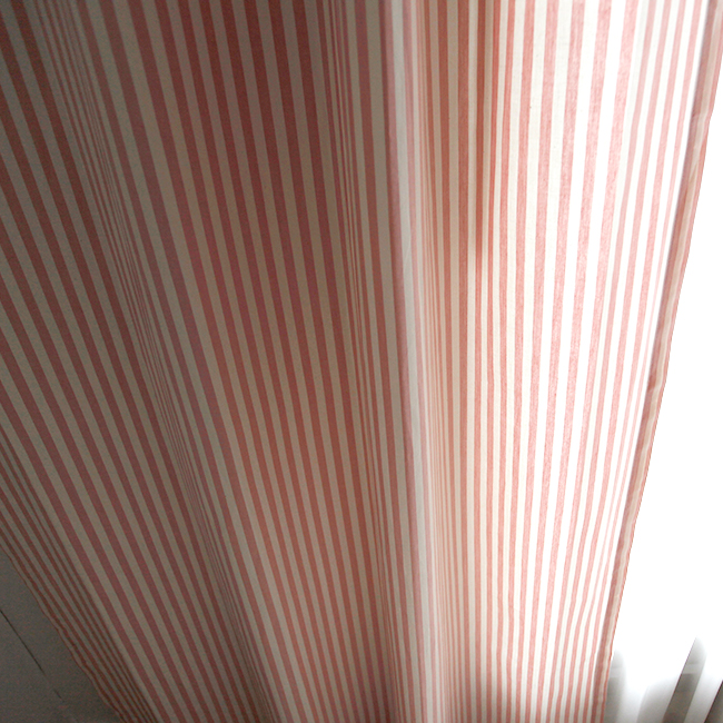 메르시 스트라이프 커튼 - 핑크 /남자 여자 아이방 유아 작은방 가리개 가림막 체크