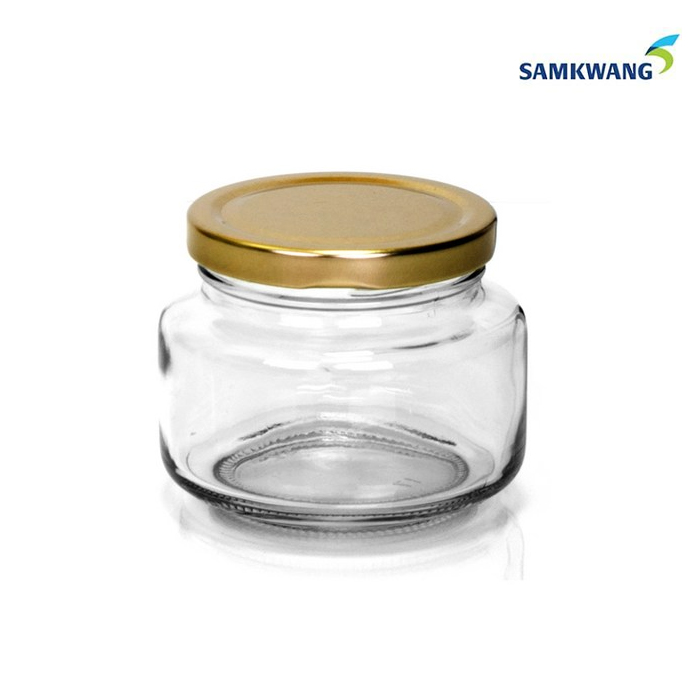 삼광유리 유리병 낮은병 쨈병 과일청 양념병 유리보관용기 캐니스터 250g / 264ml - 메인 이미지