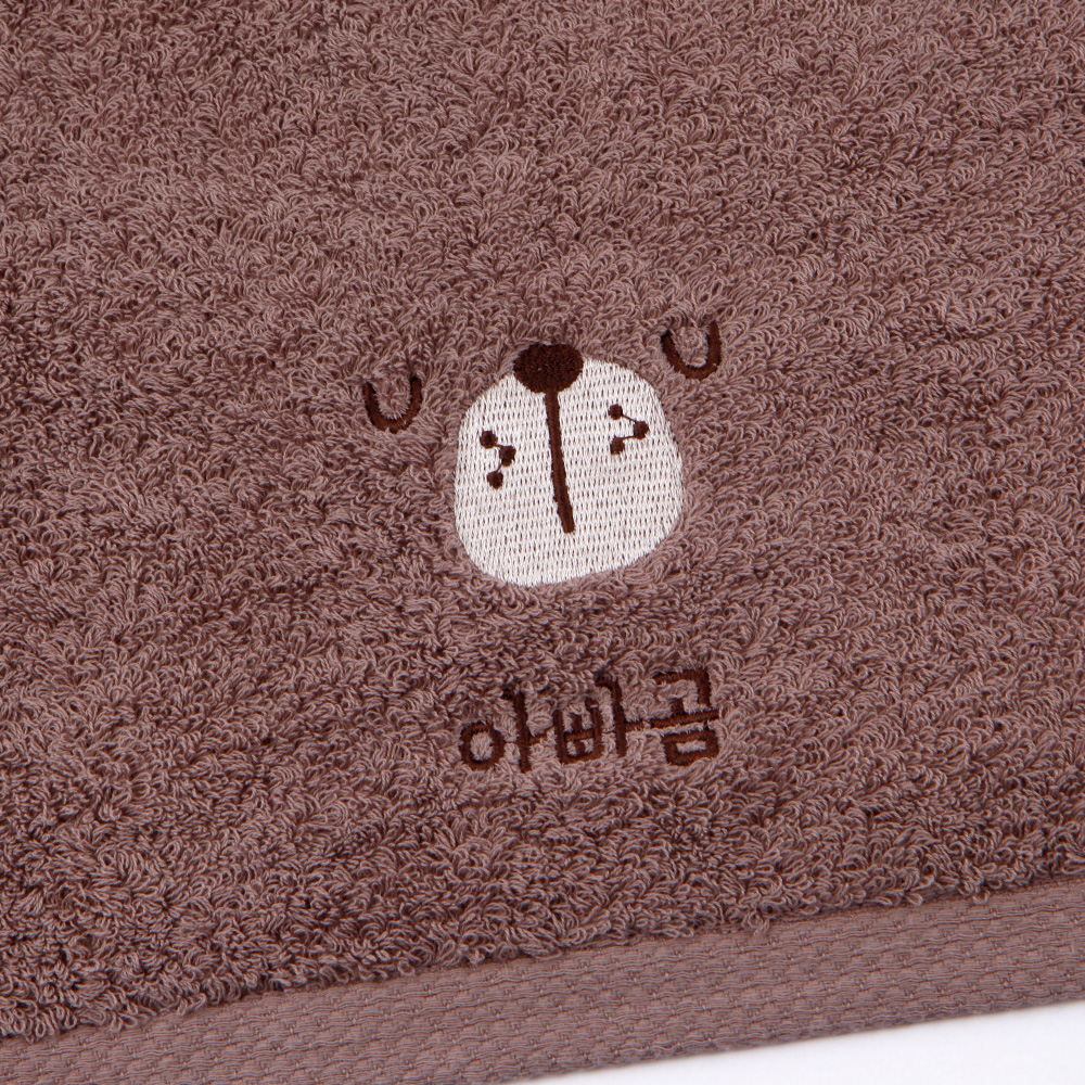 [주문제작]세면타월 송월 해피페이스 곰 180g White - 상세 이미지 5