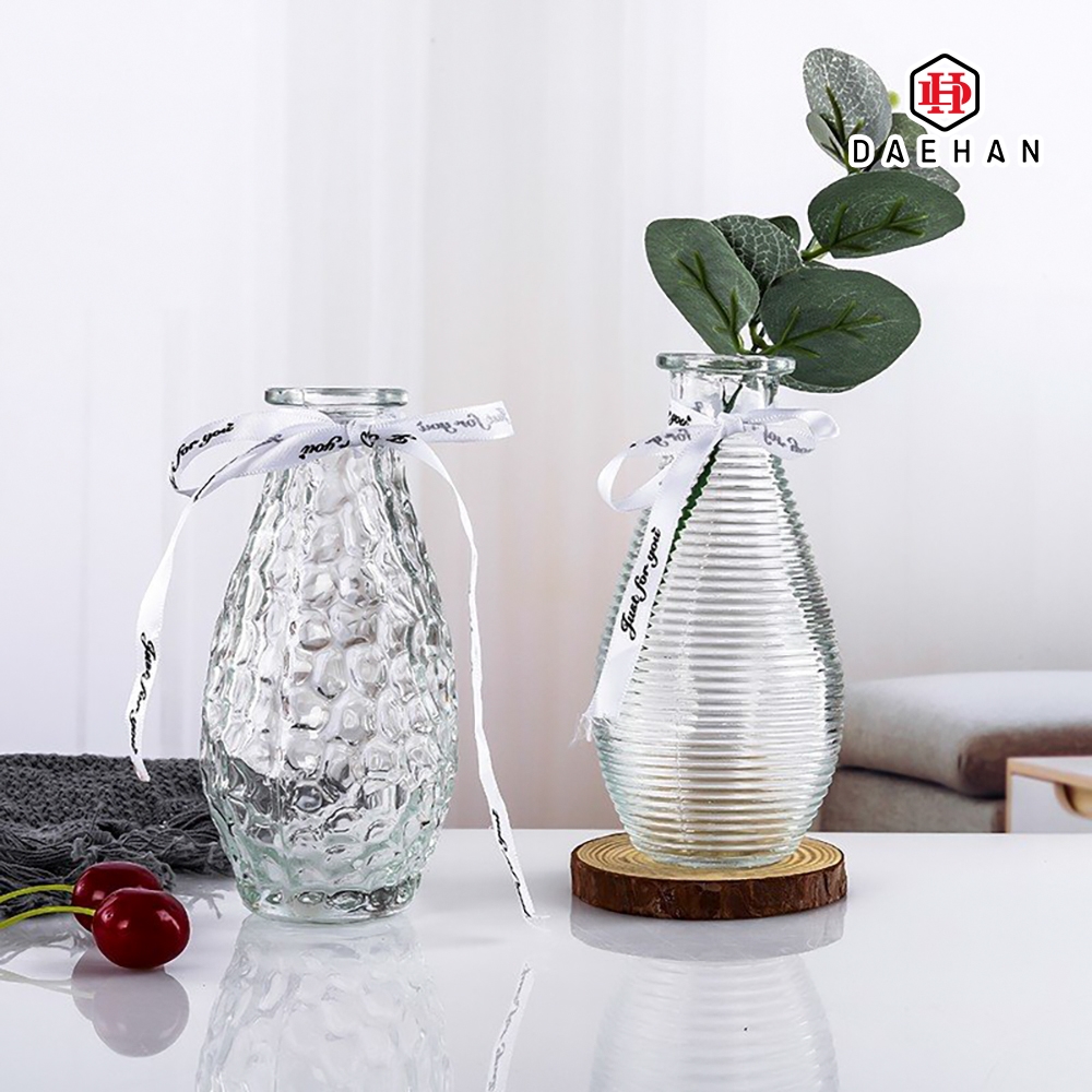 유리 화병 꽃병 인테리어 조화 튤립 디퓨저병 시약병 물방울 FV-029