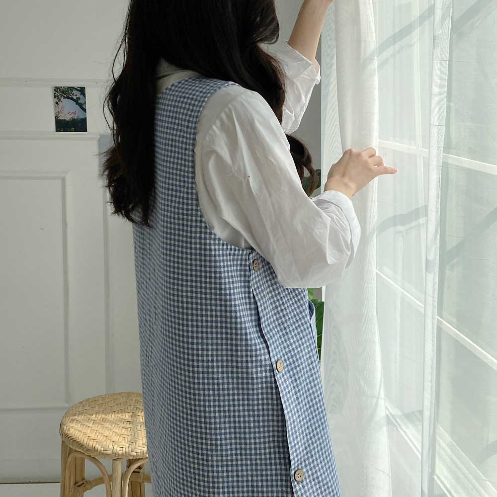 한스갤러리 미카 어린이집 유치원 보육 교사 카페 선생님 원피스 앞치마 free 이미지 2