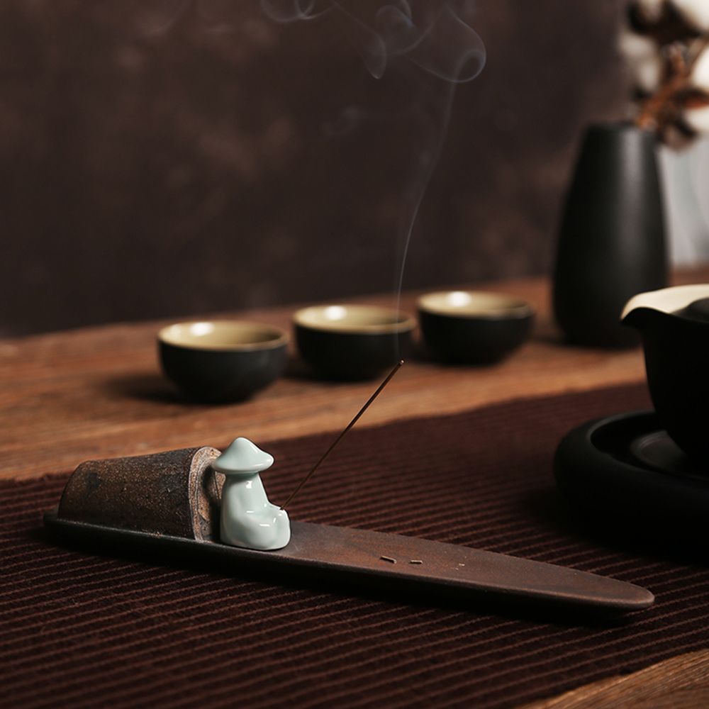 도자기 향꽂이 낚시꾼 인센스 스틱 홀더 incenseholder 빈티지 오브제 향 받침 - 상세 이미지 4