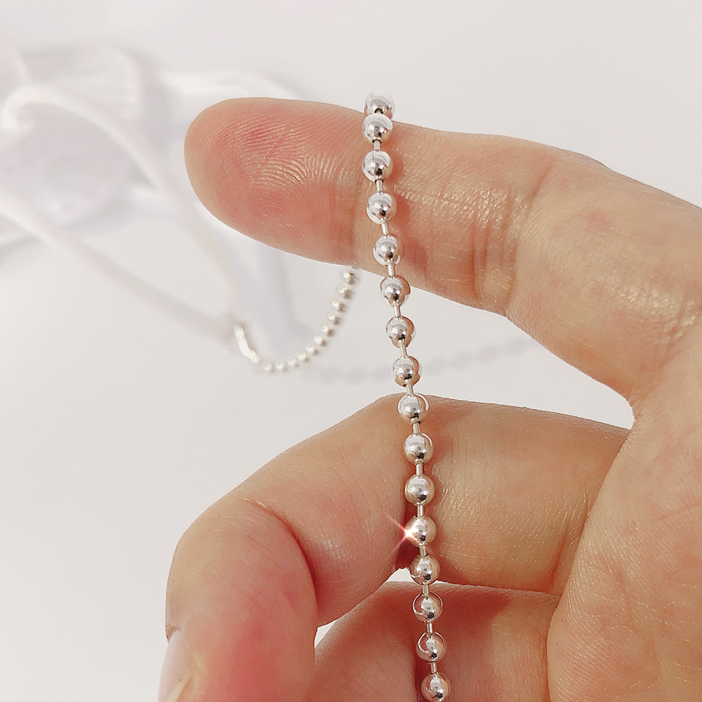 925실버 3mm 볼 체인 순은 선글라스줄 안경 목걸이 스트랩 이미지 6