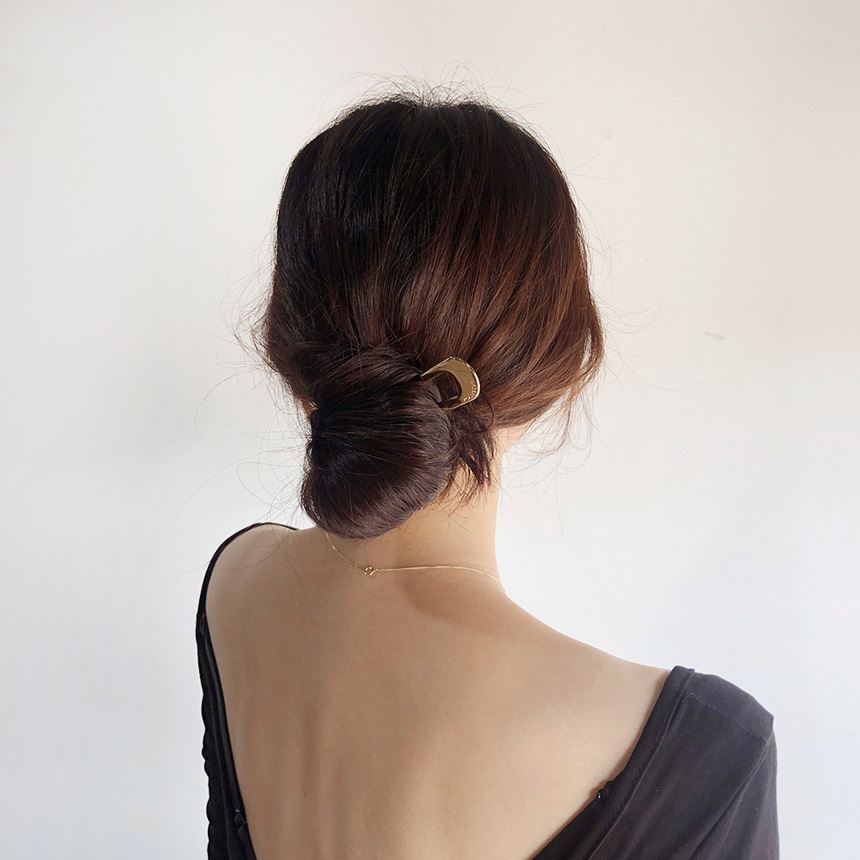 u자 메탈 비녀 13cm 뒤꽂이 헤어 머리 올림머리 핀