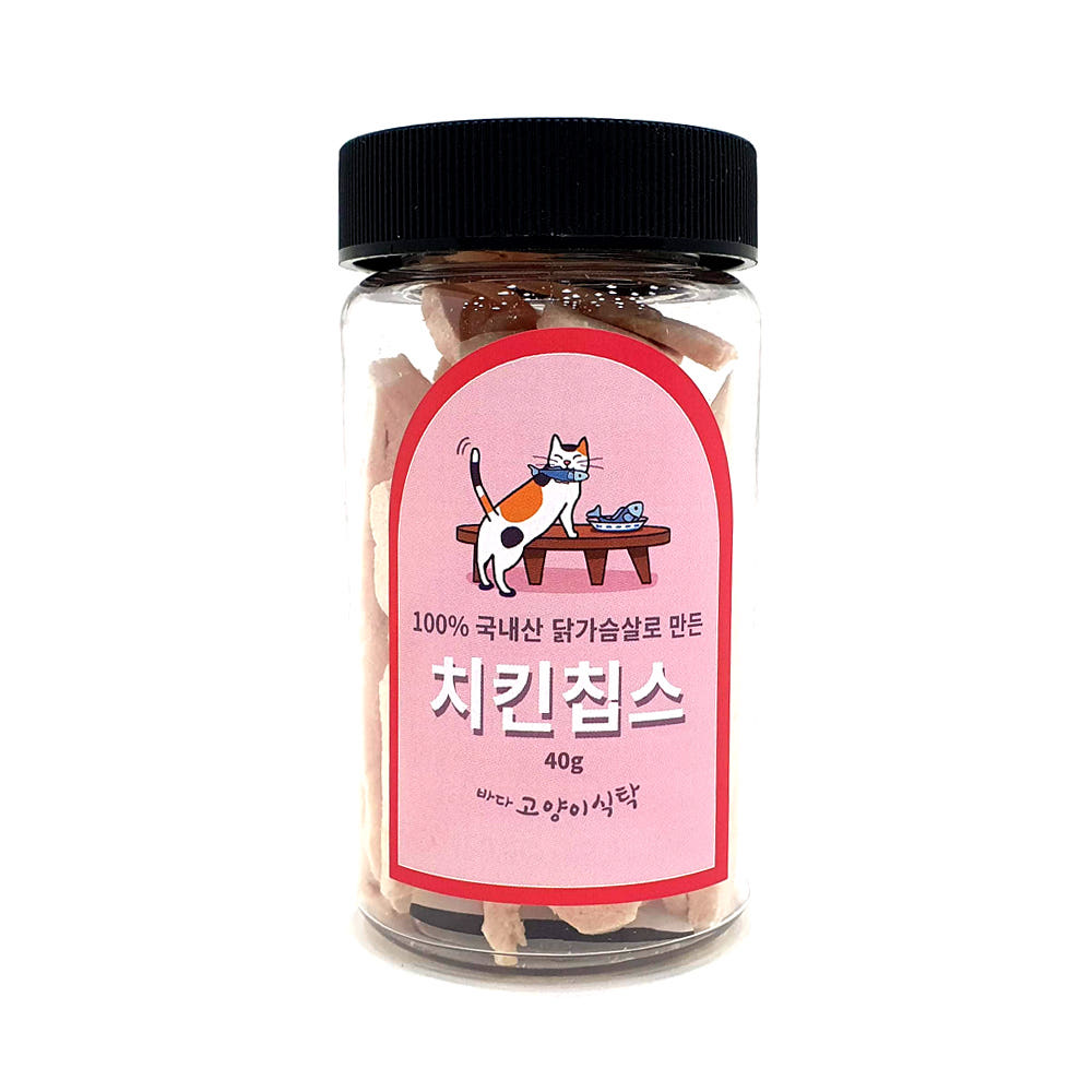 바다고양이식탁 바다고양이식탁 치킨칩스 40g 동결건조간식 - 최저가 7,000원