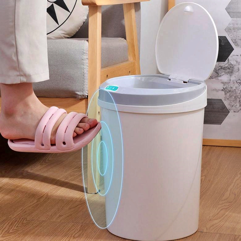 자동 센서 무선 냄새안나는 쓰레기통 원터치 휴지통