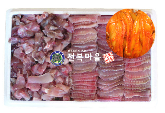 국내산홍어회+묵은지500g 홍어삼합 삭힌홍어