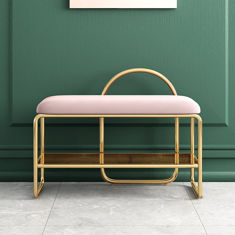 북유럽 현관 벤치 의자 골드 수납 신발장 슈즈 스툴 가게 입구 신발 보관함