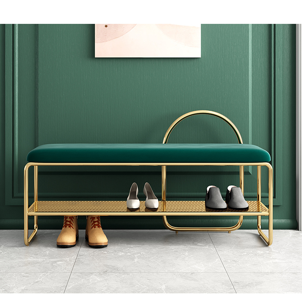 북유럽 현관 벤치 의자 골드 수납 신발장 슈즈 스툴 가게 입구 신발 보관함