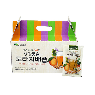 [슬로푸드] 자연그대로 착즙한 생강품은 도라지 배즙 NFC착즙 배즙 100ml, 120개 이미지 3
