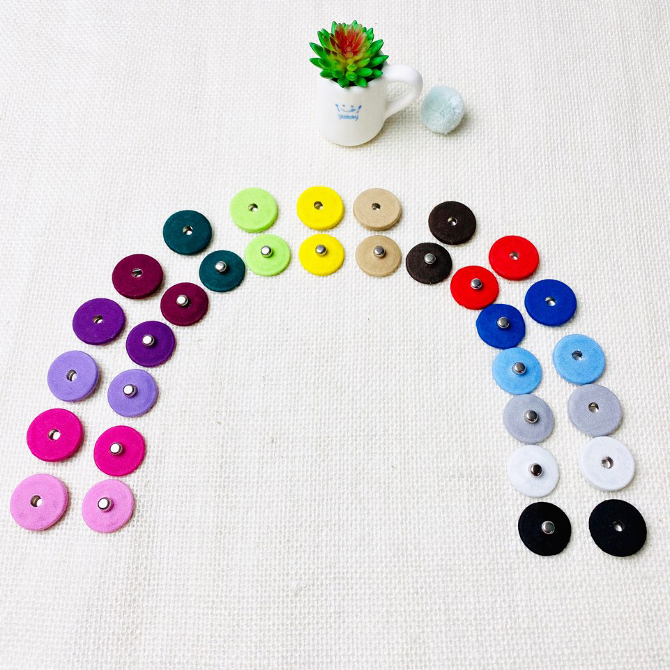 NEW)21mm 컬러 싸개 스냅단추(4쌍) - 상품 이미지