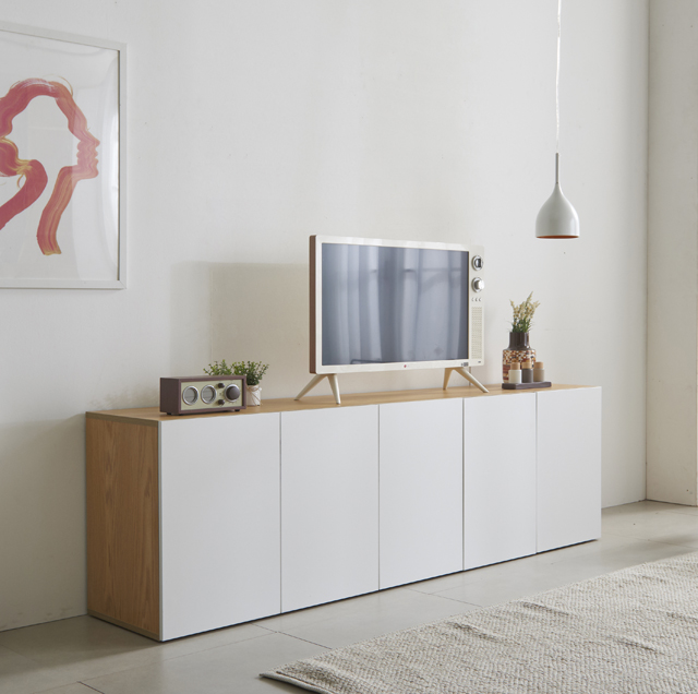 모노 월플렉스 2000 높은거실장 속깊은 거실수납장 TV다이