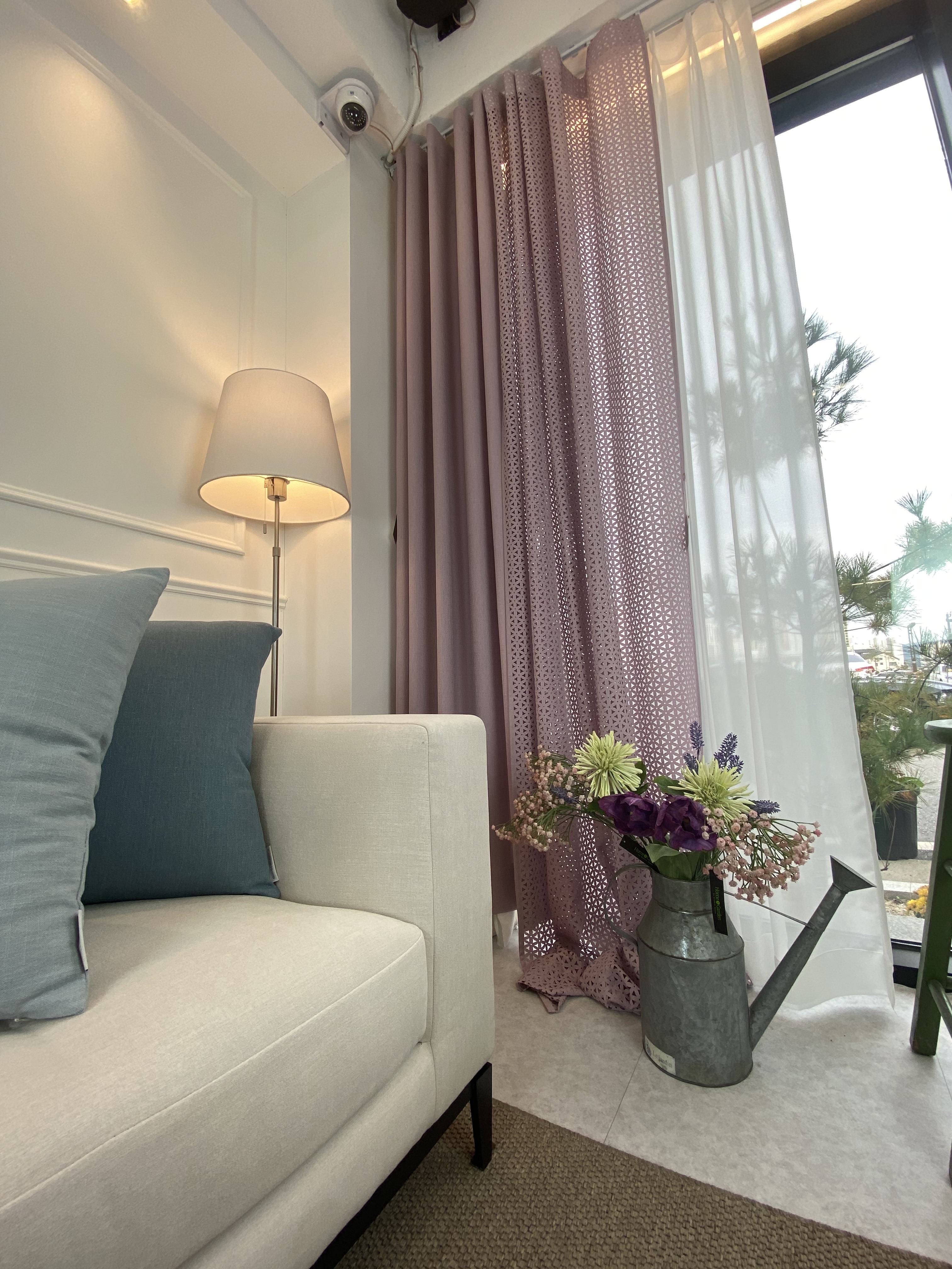 코지앳홈샵 포인트커튼 레이저핑크(맞춤제작)