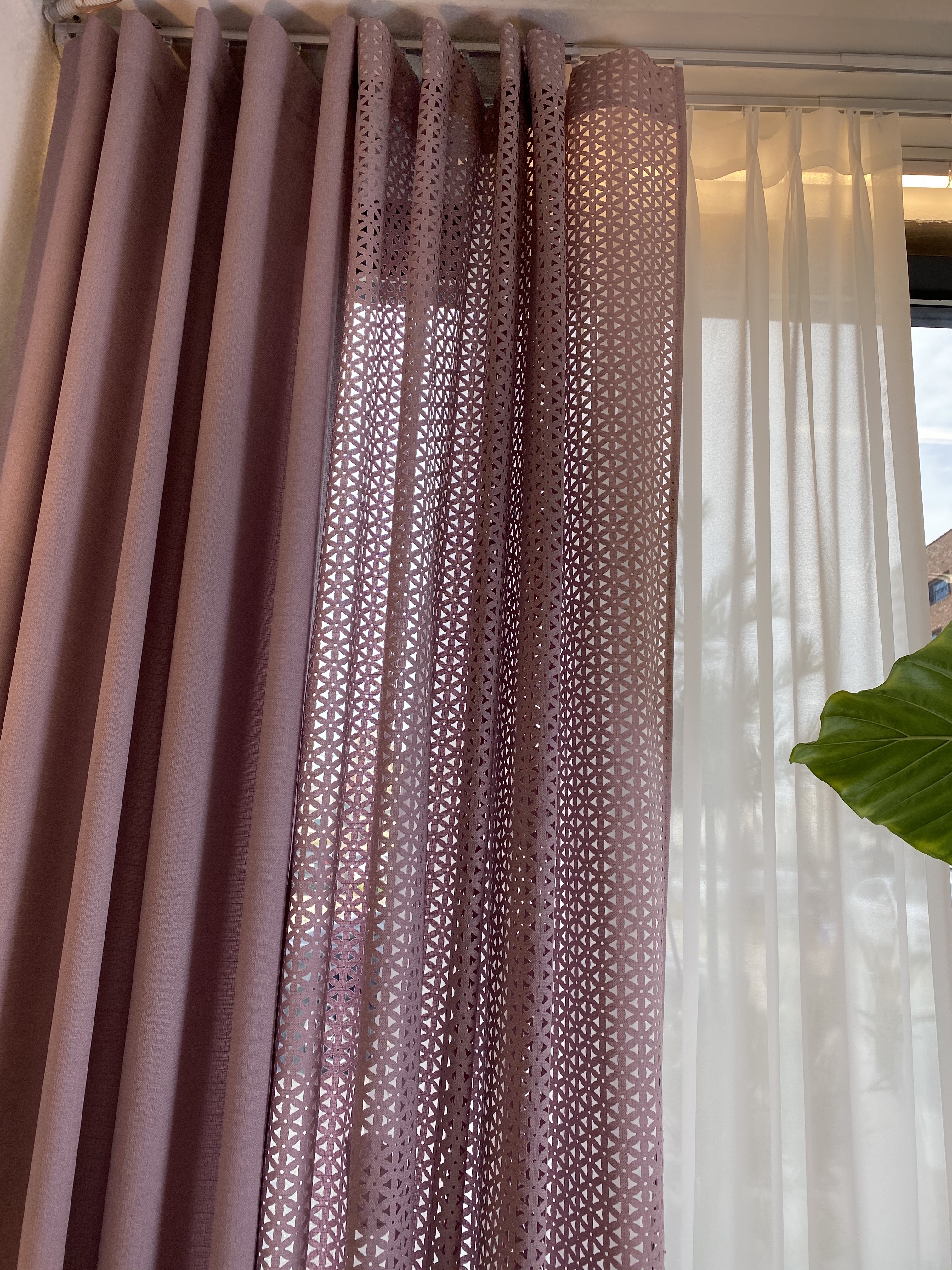 코지앳홈샵 포인트커튼 레이저핑크(맞춤제작)