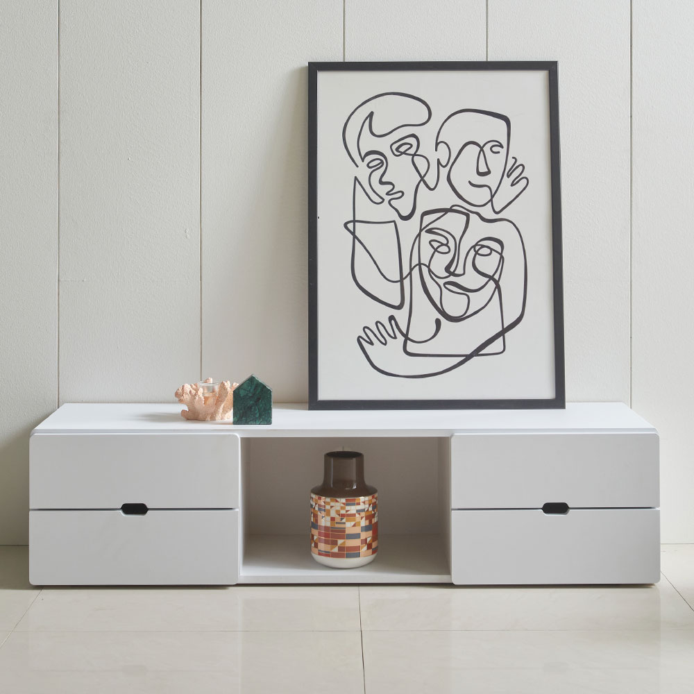 네티 1200 티비받침대 낮은거실장 화이트 모던 티비다이 미니 책장 수납거실장 원룸