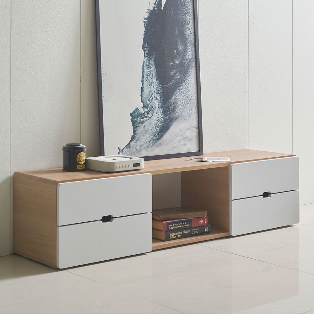 네티 1200 티비받침대 낮은거실장 화이트 모던 티비다이 미니 책장 수납거실장 원룸