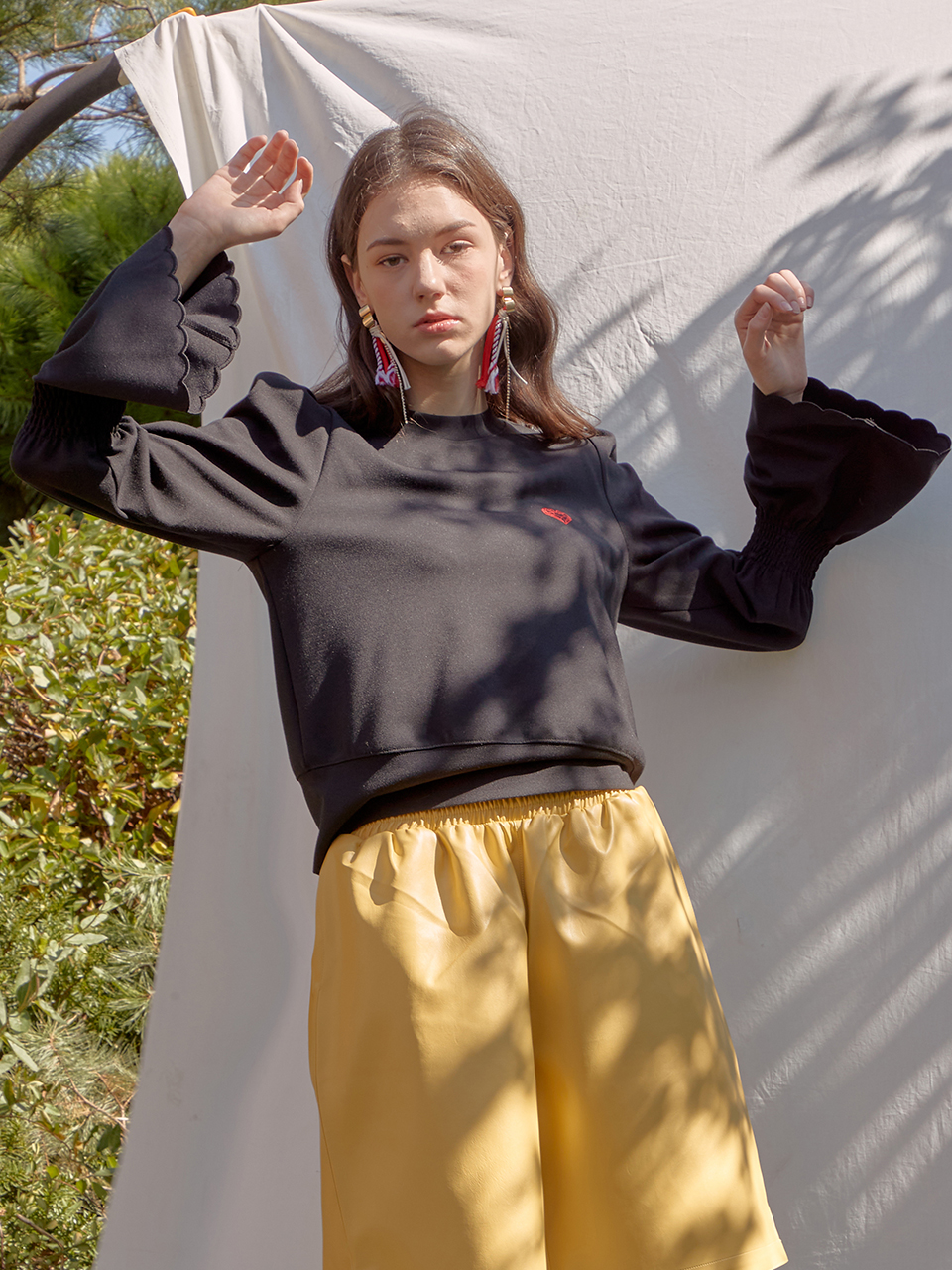 쥴리앤칼라20FW Juliy Love 스웻셔츠 블랙 - 상세 이미지 3