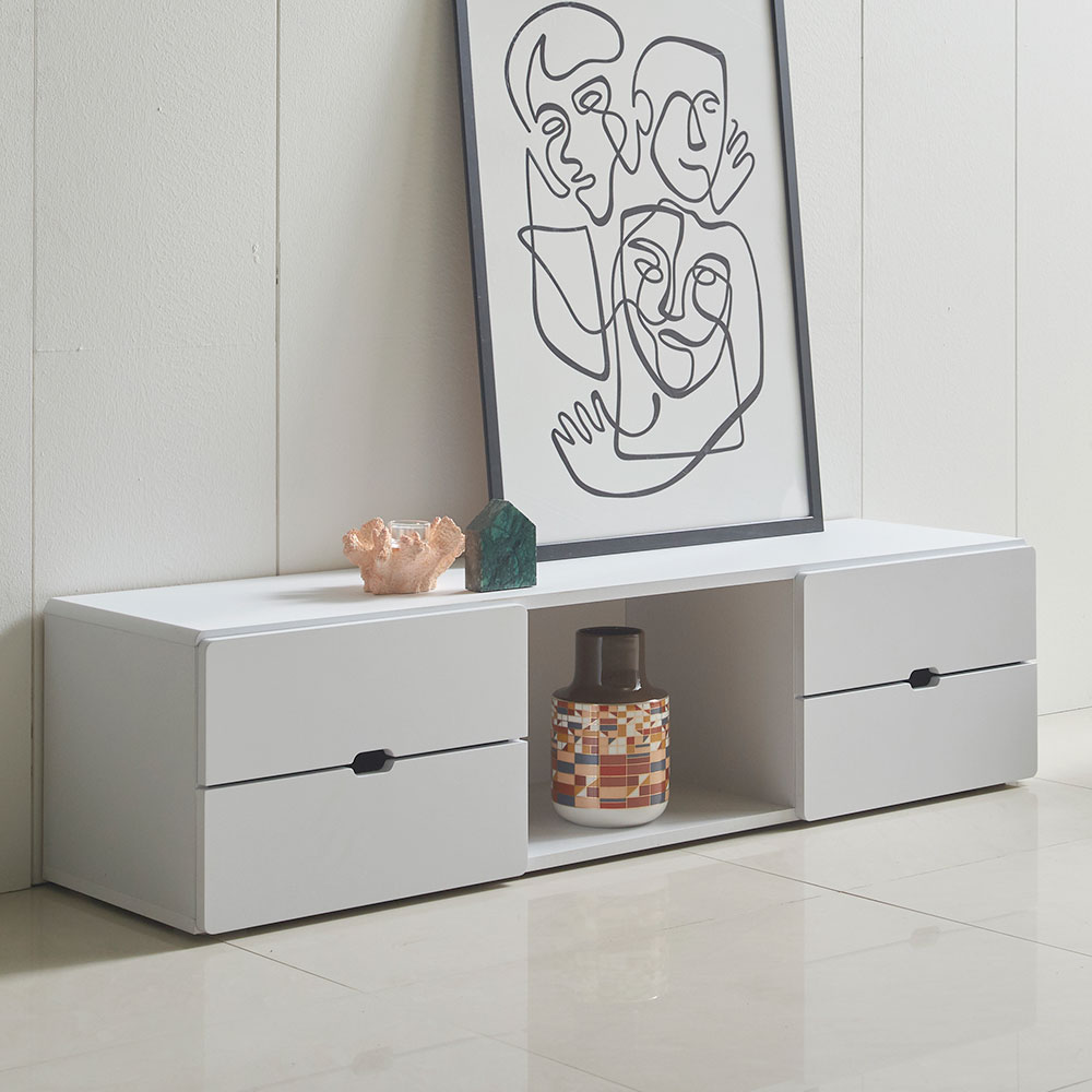 네티 1200 티비받침대 낮은거실장 화이트 모던 티비다이 미니 책장 수납거실장 원룸