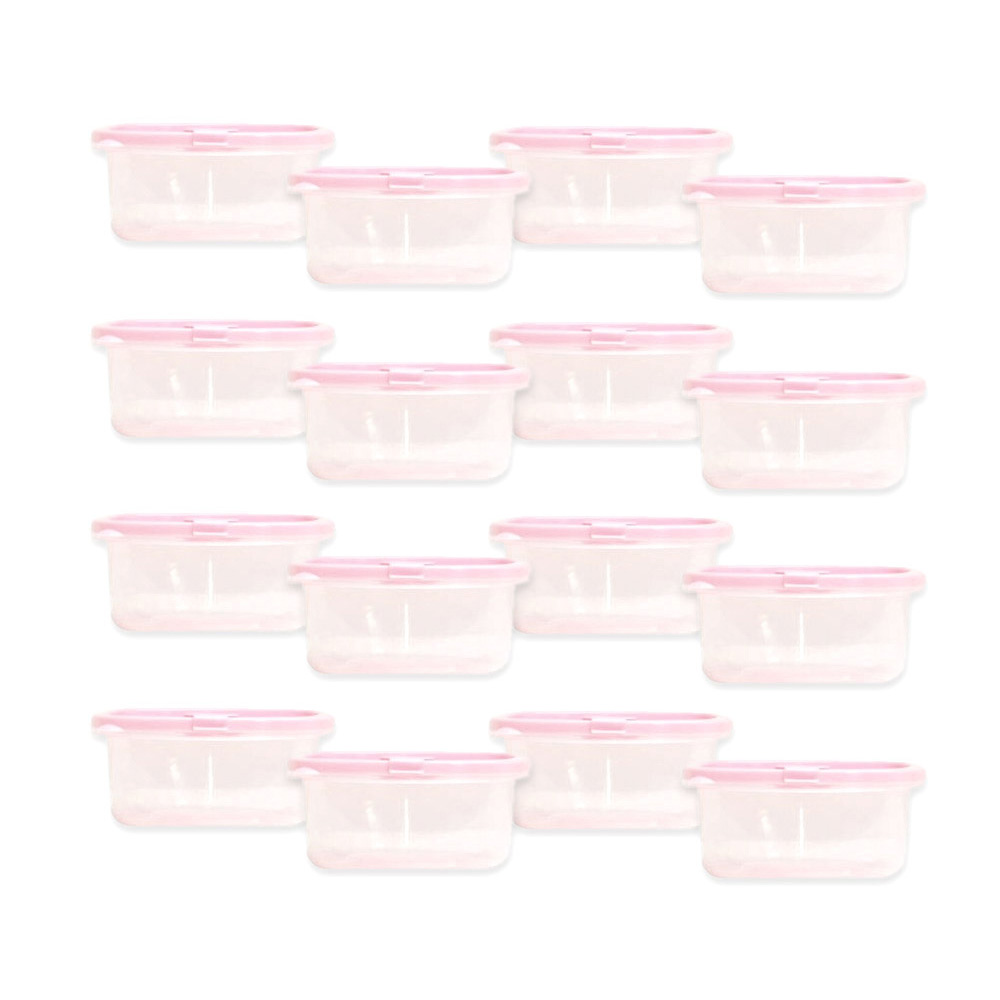 [집코리아] 스팀톡 밀폐용기 정사각 350ml 반찬통 전자렌지용기 주방용품 세트 16ps - 상품 이미지