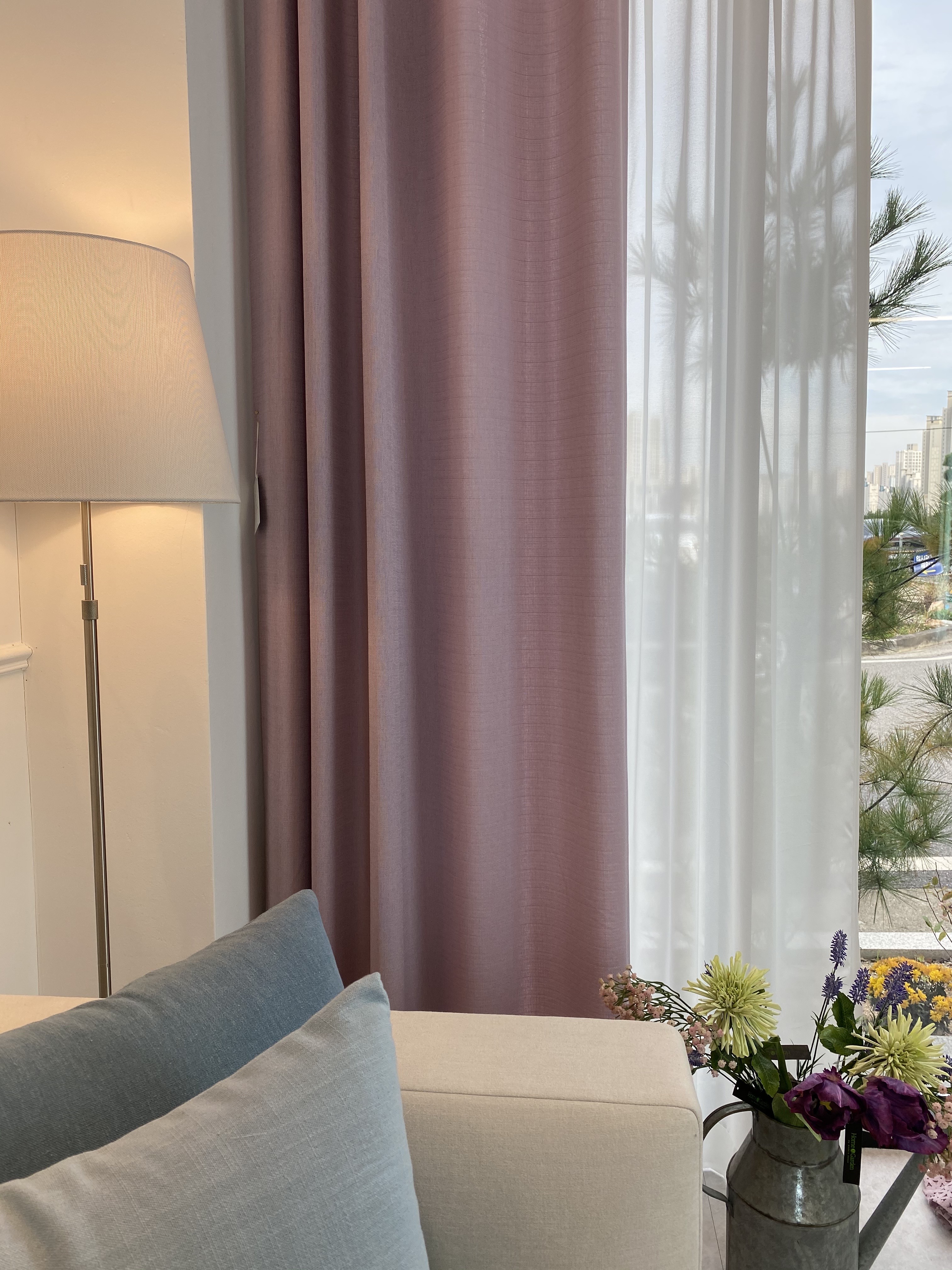 코지앳홈샵 사계절감성맞춤 라일락핑크 거실/안방커튼