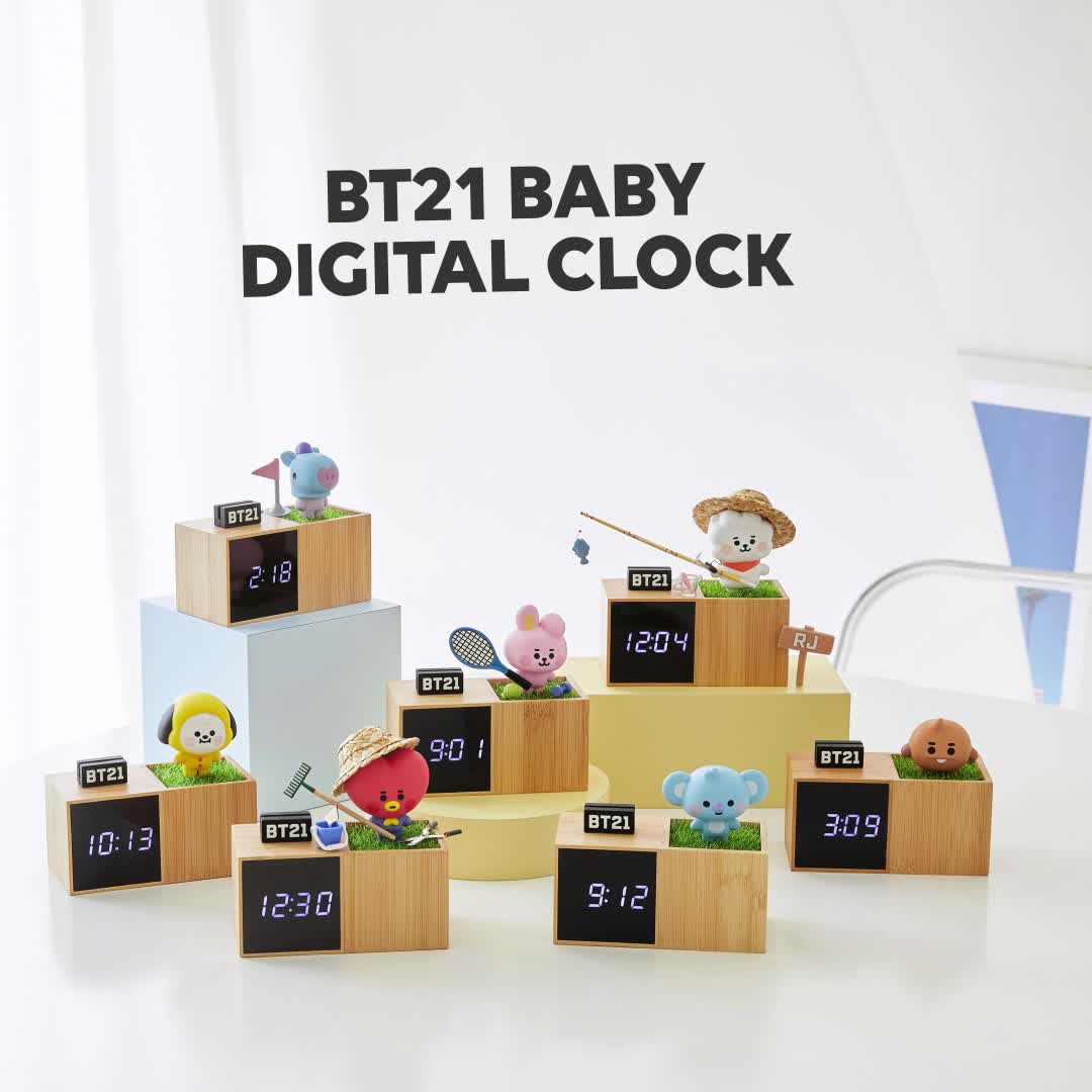 Friends line BT21 COOKY BABY Digital Clocks
