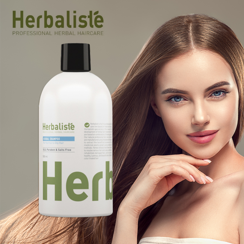 허벌리스테 노멀투오일리 샴푸 500ml 중성 지성 떡진 기름진 머리 로즈마리 허브 홈케어 - 상품 이미지