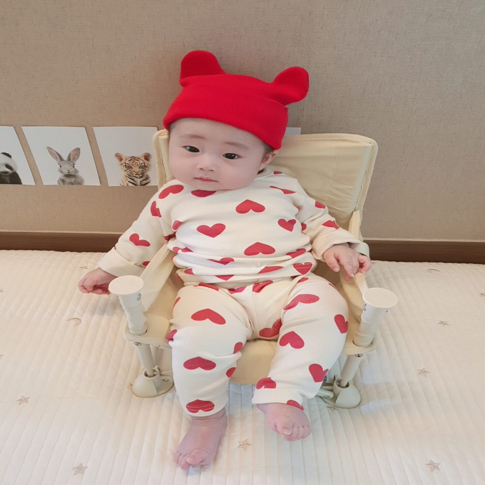 아기 뿔비니 편안한 순면 아기비니 데일리 모자 나들이 외출 - 상세 이미지 2