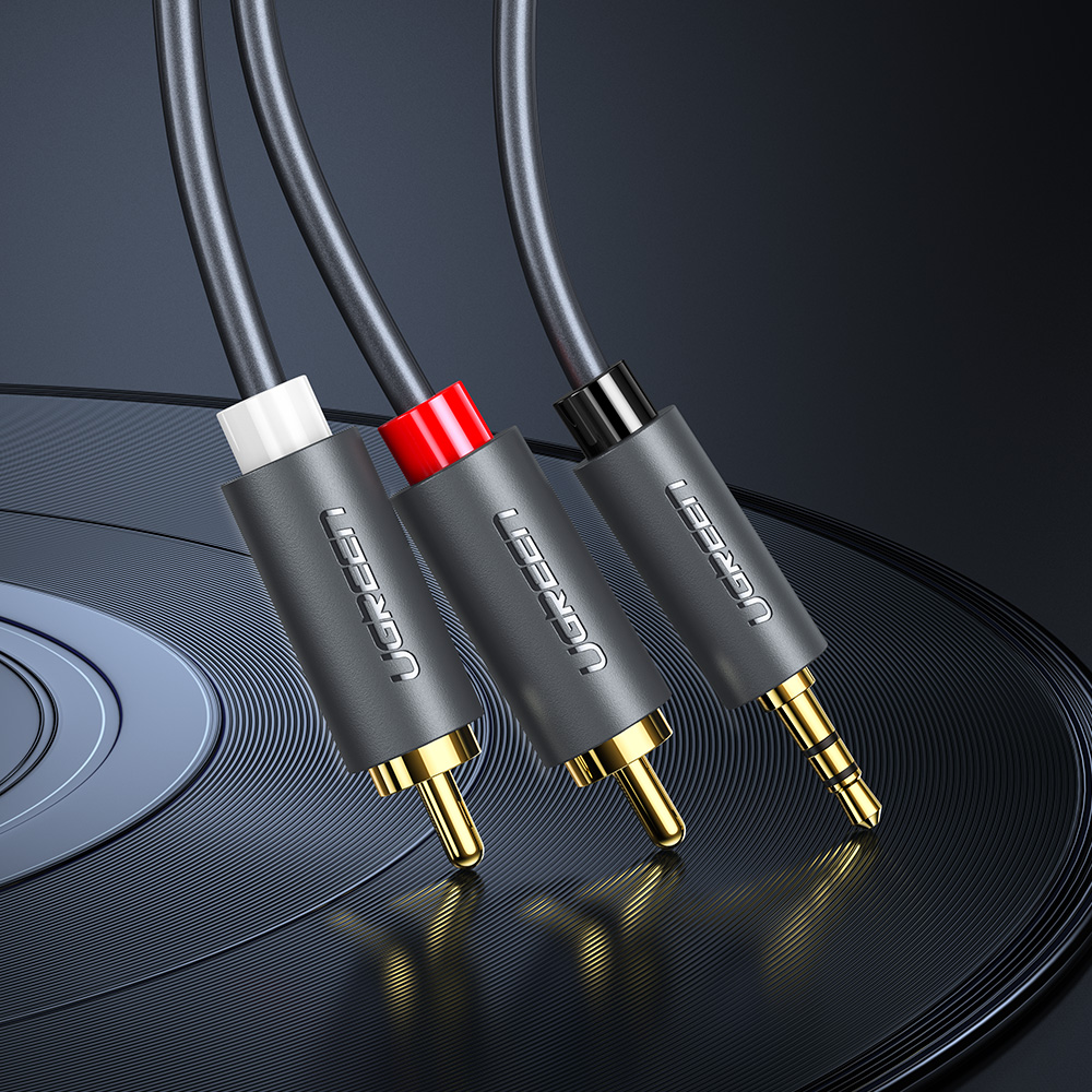 유그린 3.5mm 스테레오 to 2 RCA 오디오 케이블 AV102 5m, 1개 - 상세 이미지 5