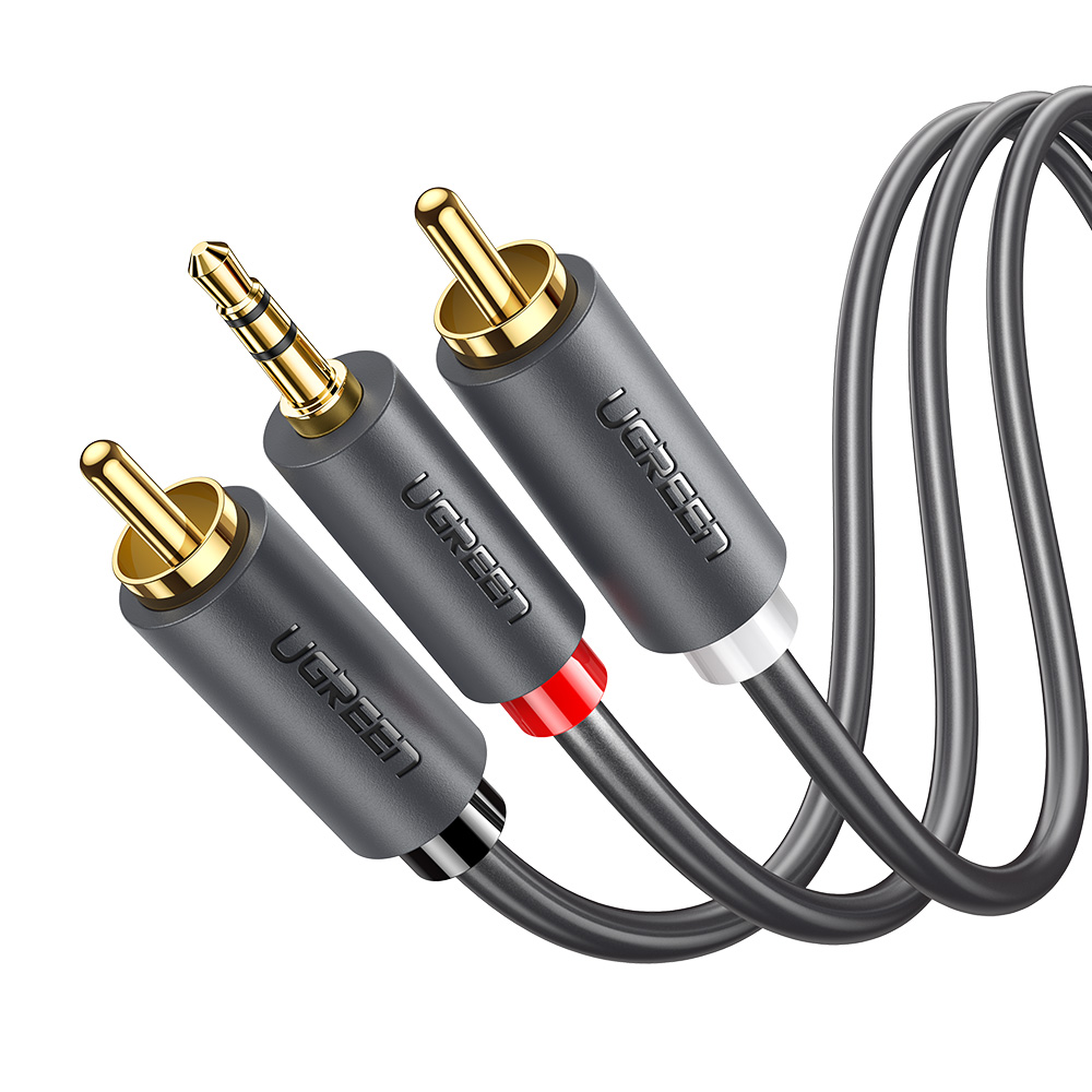 유그린 3.5mm 스테레오 to 2 RCA 오디오 케이블 AV102 5m, 1개 - 상세 이미지 2