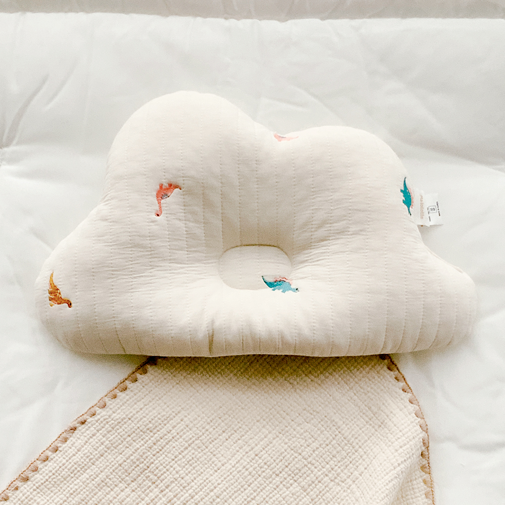 마롤로뜨 100수 누빔 자수 아기 베개 구름 유아 베개 짱구 신생아