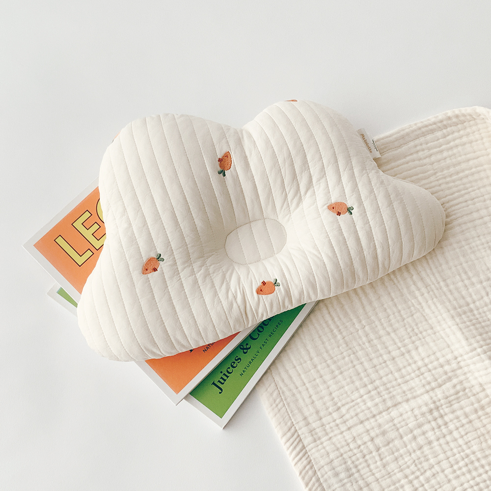 마롤로뜨 100수 누빔 자수 아기 베개 구름 유아 베개 짱구 신생아