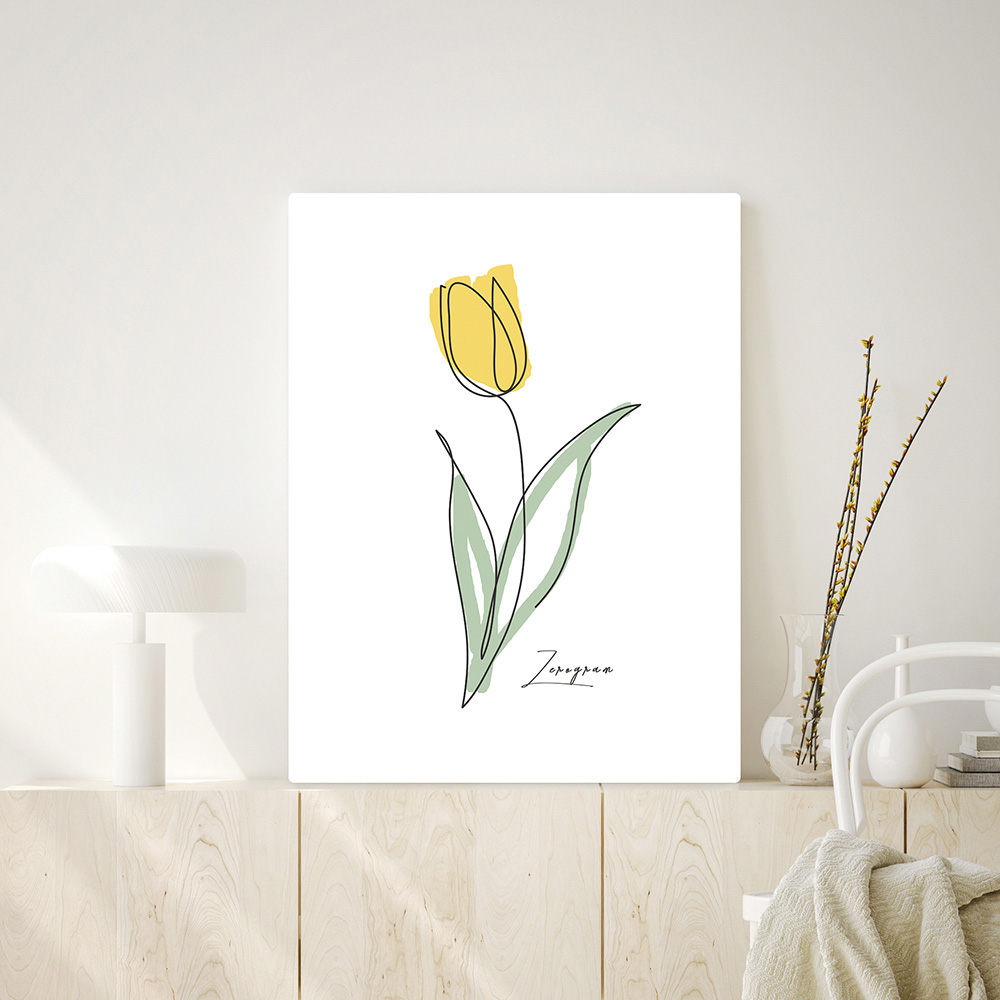 접이식 테이블 베드트레이 액자테이블 60x40 하얀파도 27cm