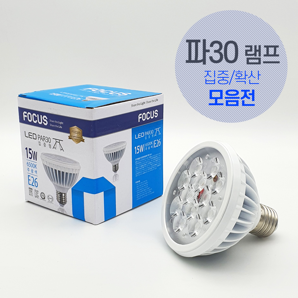 라인조명 LED파30램프모음전 집중확산 주광 주백 전구 (건식, 코넬, 데이온, 포커스) - 상세 이미지 5