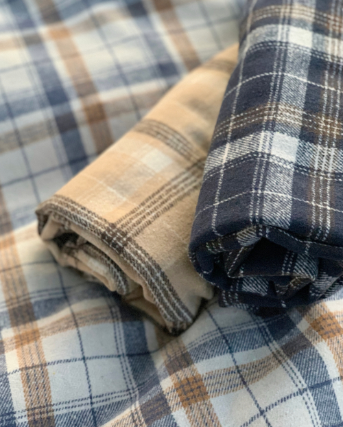 더블유패브릭 타탄 체크원단 1 빈티지 가을 겨울 선염 기모천 천가게